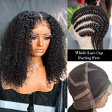 Whole Lace Cap Transparent Lace 4C Edge Human Hair Full Lace Wig | Burmese Kinky Curly