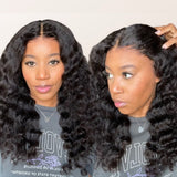 KNOT-FREE - 13x6 Skin Melt Lace Preplucked Human Hair Frontal Wig | Kinky Loose