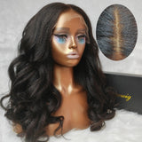 Upgraded 13x6 Fitted Cap Glueless Skin Melt Lace Front Wig Yaki Wave