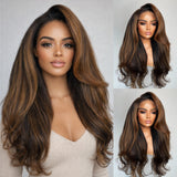 9x6/13x6 Fitted Cap Human Hair Preplucked Highlight Yaki Wavy Wig