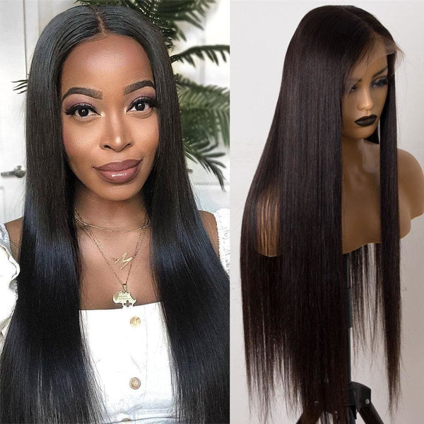 13*6 Skin Melt Lace Front Silk Straight Wig Invisible Swiss Lace+ Invisible Knots