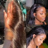 Skin Melt Lace Pre-Plucked Delicate Hairline 13x4 Lace Frontal Wave Textures (Not Wig)