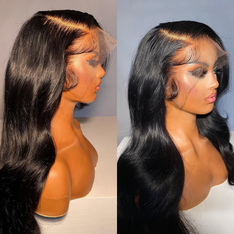 13x6 3D FULL FRONTAL Skin Melt Lace Preplucked Human Hair Lace Front Wig | Body Wave