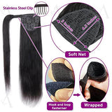 Ponytail Extension Human Hair Clip-In Long Straight Ponytail
