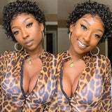 Destiny | Curly Pixie Cut 13x6 Preplucked Virgin Human Hair Lace Wig