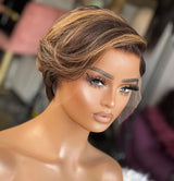 Lewis | Highlight Blonde Pixie Cut Preplucked Virgin Human Hair Wig