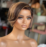 Lewis | Highlight Blonde Pixie Cut Preplucked Virgin Human Hair Wig