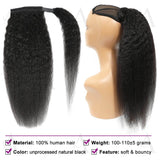 Ponytail Extension Human Hair Clip-In Long Straight Ponytail