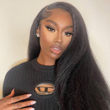 13x6 3D FULL FRONTAL Skin Melt Lace Preplucked Human Hair Lace Front Wig | kinky