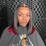 Alexis | Peekaboo Pink Hidden Color Preplucked Human Hair Bob Lace Front Wig