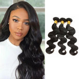 Body Wave Brazilian Virgin Hair Weave Bundles With 4x4 Closure