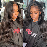 Allison | Diamond Fake Scalp 13X6 Human Hair Lace Front Wig | Body Wave
