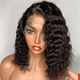 Christina | Preplucked Virgin Human Hair Lace Wig | Deep Wave