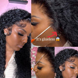 13x4 3D FULL FRONTAL Skin Melt Lace Preplucked Human Hair Lace Front Wig | Water Wave