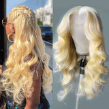 Penelope | HD Lace Preplucked 613 Blonde Human Hair 3D 13x6 Frontal Wig | Body Wave