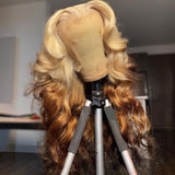 Madison | Preplucked Colored Blonde Human Hair Lace Wig | Body Wave