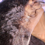 Curly Baby Hair Natural Edge Skin Melt Lace Frontal Wig KINKY Straight