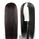 Natural V Part Wig No Leave-out Glueless Human Hair Wigs