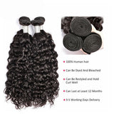 Natural Wave Brazilian Virgin Hair Weave Bundles With 4x4 Closure