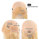 {50% Off} 13x4 Preplucked 613 Blonde Human Hair BOB Lace Wig | Silky Straight