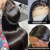 {Clearance} 13x4 3D FULL FRONTAL Skin Melt Lace Preplucked Human Hair Lace Front Wig | Straight