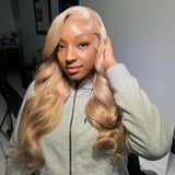 {Clearance} Ash Blonde 13x6 Preplucked Human Hair Lace Front Wig