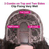 U Part Wig Silky Straight Affordable Glueless Human Hair Wig