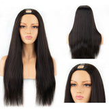 U Part Wig Silky Straight Affordable Glueless Human Hair Wig