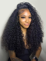 Skin Melt Full Lace (Whole Lace Cap) Burmese Curls Delicate Hairline Human Hair Lace Wig
