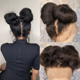 Knot-Free Skin Melt Full Lace Preplucked Human Hair Wig Kinky Straight