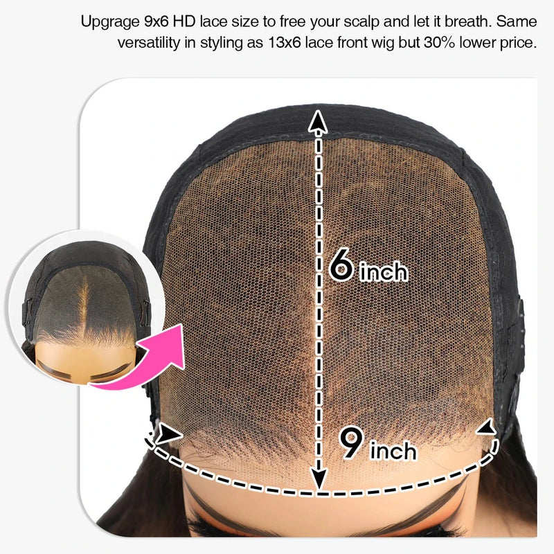 9x6/13X6 Fitted Cap Glueless Drawstring Layered Highlight Wavy Lace Wig