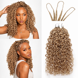 Soft Feather Crochet Braid Honey Blonde Human Hair Extensions