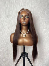 {LAST-PIECE-CLEARANCE} 13x6 Knot-Free Brown Skin Melt Lace Straight Human Hair Wig