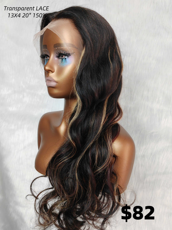 {LAST-PIECE-CLEARANCE} Tri-Colored Highlight 13x4 Body Wave Lace Front Wig