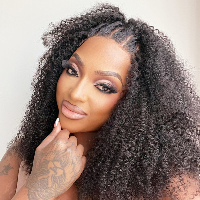 Bella| Preplucked Virgin Human Hair 360 Lace Wig | Kinky Curly