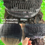 Upgraded Drawstring 9x6 Fitted Pre-Cut Lace Closure Yaki Wavy Wig