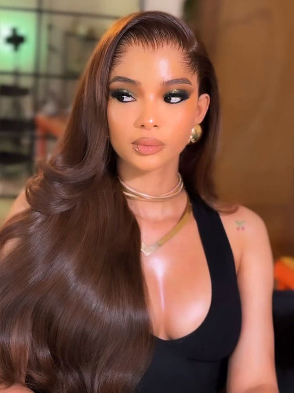 Lagos Hairline Preshaped M Hairline 13x6 Skin Melt Lace Front Wig Brown