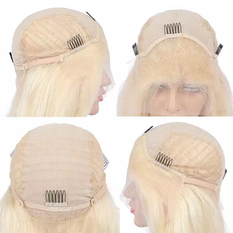 {50% Off} 613 Blonde 13x6 HD Lace Preplucked Human Hair Lace Frontal Wig Silky Straight