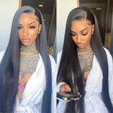 6x6|5x5 Swiss Lace Closure and 2 Bundles Silky Straight Virgin Human Hair Extension