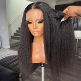 CLEARANCE 4X4/13x4 Transparent Lace Wig 250% Human Hair Wig Yaki