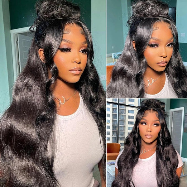 CLEARANCE 4X4/13x4 Transparent Lace Wig 250% Human Hair Wig Body Wave