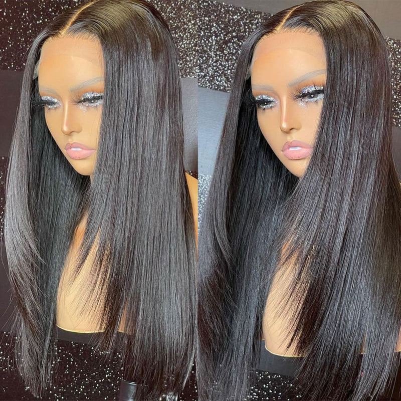 {50% Off} Knot-Free 13x4 HD Skin Melt Lace Full Frontal 180% Layered Human Hair Wig