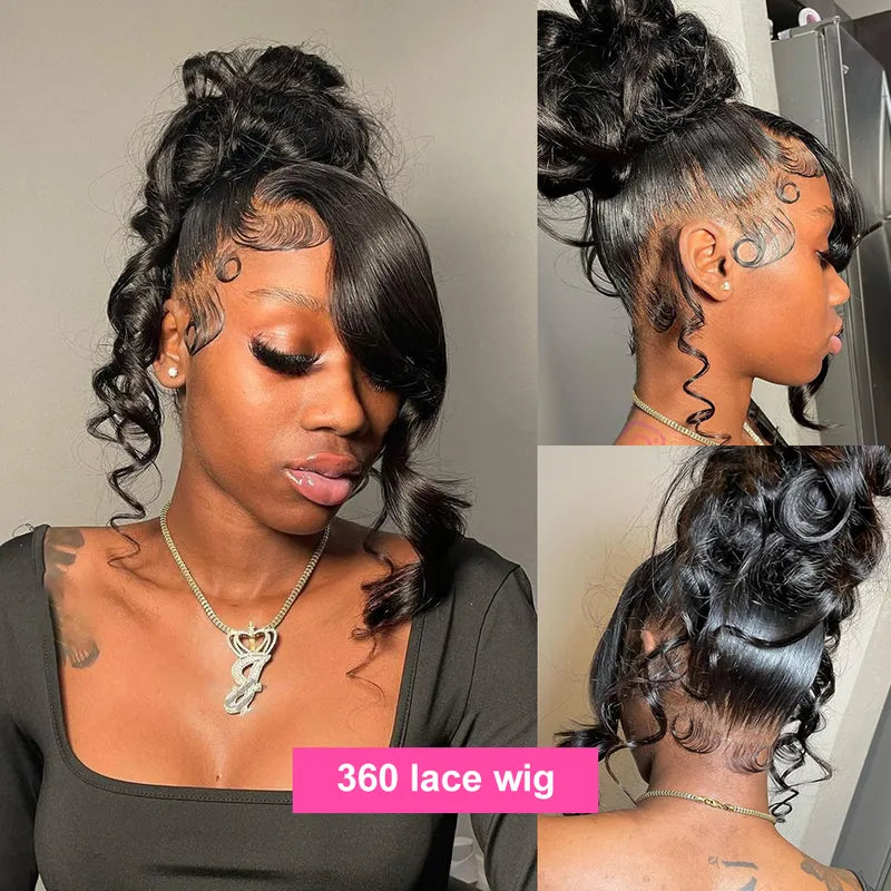 Angela| Preplucked Virgin Human Hair 360 Lace Wig | Body Wave