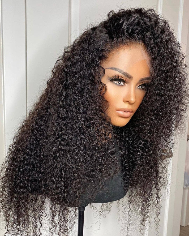 {50% Off} 13x4 Lace Front Curly Wig Virgin Human Hair Frontal Wigs