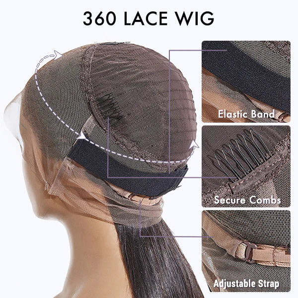Cardi | Preplucked Water Wave  360 Lace Front Human Hair Wig