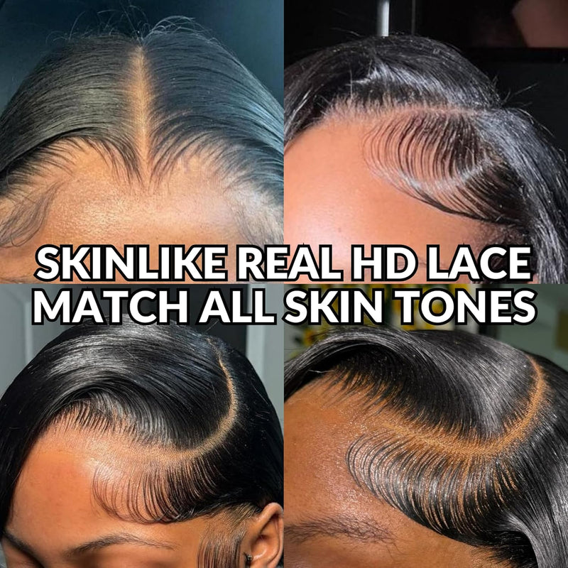 Custom Preshaped Widow's Peak Hairline 13x6 Skin Melt Lace Front Wig