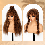 {Clearance} 4X4/13x4 Transparent Lace Wig 250% Curly Human Hair Wig Highlight