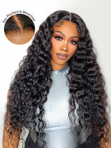 New TrueFit Drawstring 3D Fitted Pre-Cut HD Lace Closure Wig Loose Wave with Vertical Straps