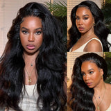 13x6 / 13x4 Full Frontal Yaki Wavy Preplucked Human Hair Lace Front Wig