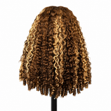 {Blowout Sale} 4X4/13x4 Transparent Lace Wig 250% Burmese Curls Highlight Human Hair Wig
